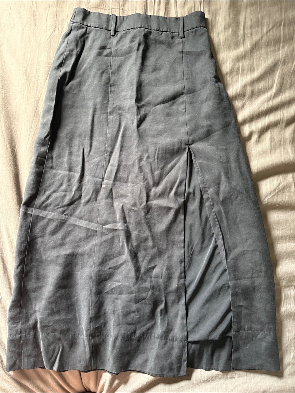 Abercrombie & Fitch Black Maxi Skirt with Front Slit